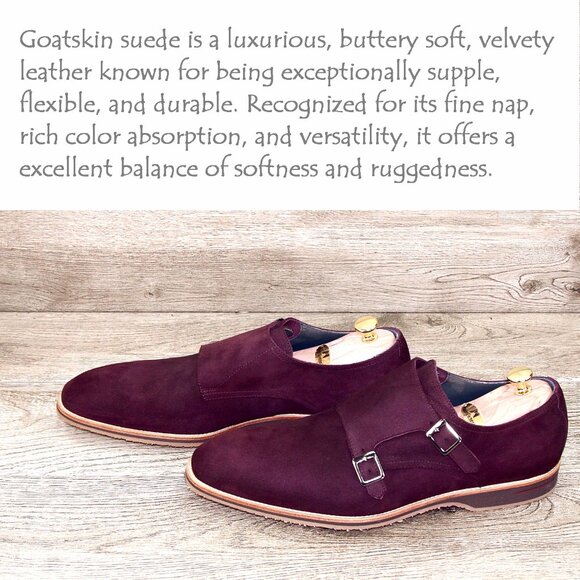 * NIB * $495 Nordstrom ZELLI Italia 13 M Bordo Goatskin Suede * add $15 Trees main image 6